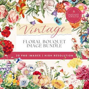 Floral Bouquets Clipart | Sticker Junk Journal | Watercolor Bouquets | Watercolor Flowers Clipart | Rose Clipart | Commercial Use