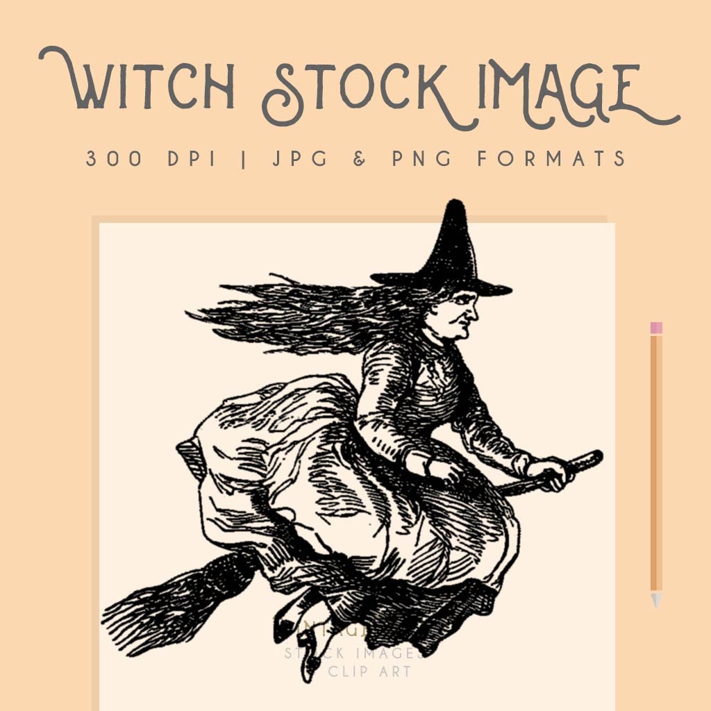 Halloween Witch Clipart, Instant Download Witch Printable, Witch Clip ...