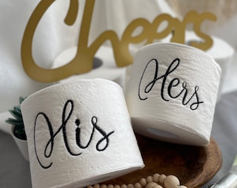 Funny Toilet Paper, Wedding Gift for Couple, His and Hers, Best Friend Gifts