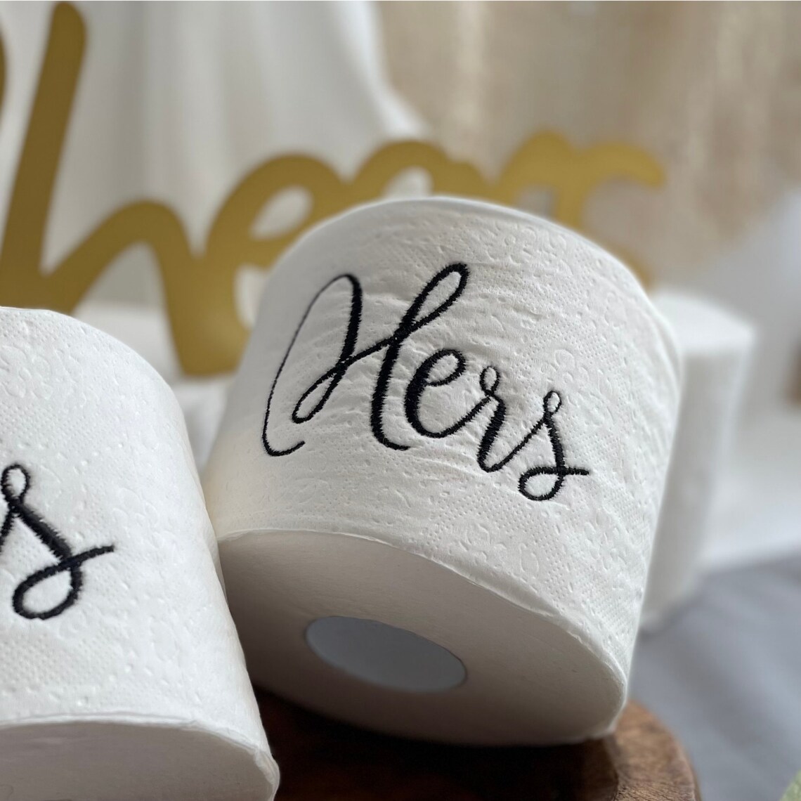 Funny Toilet Paper Wedding Gift for Couple His and Hers Etsy