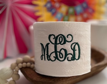 Monogrammed, Toilet Paper, Personalized Gift, Birthday Gifts for Her