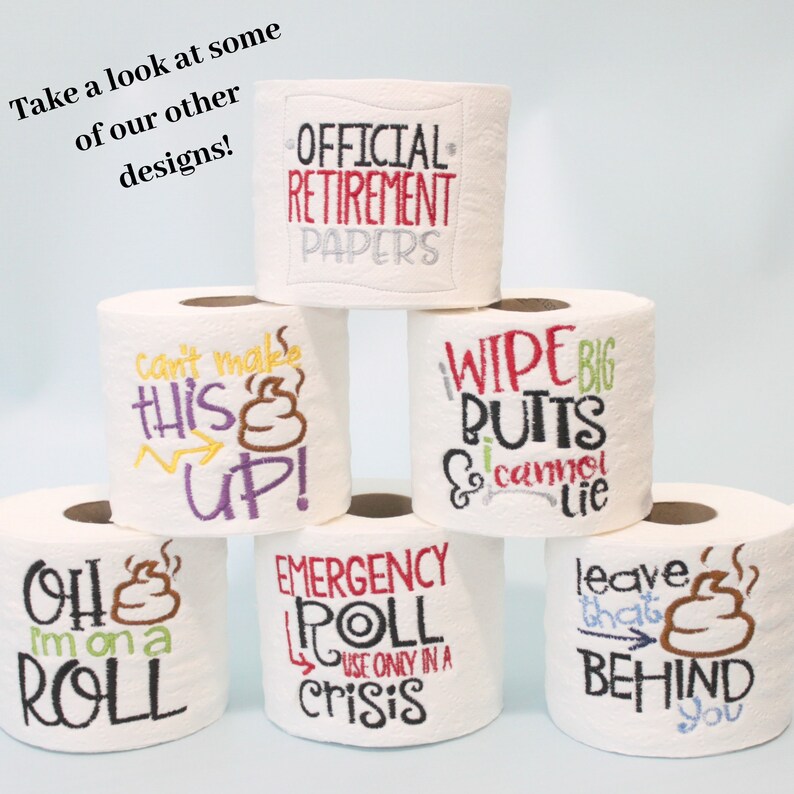 Embroidered Toilet Paper Retirement Gift for Men Coworker Etsy