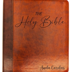 Personalized ESV Journaling Study Bible | English Standard Version | Custom Engraved Name | Wide Margin Study Bible | Christian Gift