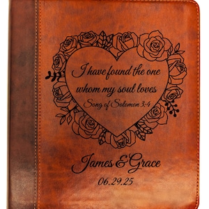 Personalized ESV Journaling Study Bible | English Standard Version | Wide Margin Study Bible | Wedding Bible and Marriage Gift