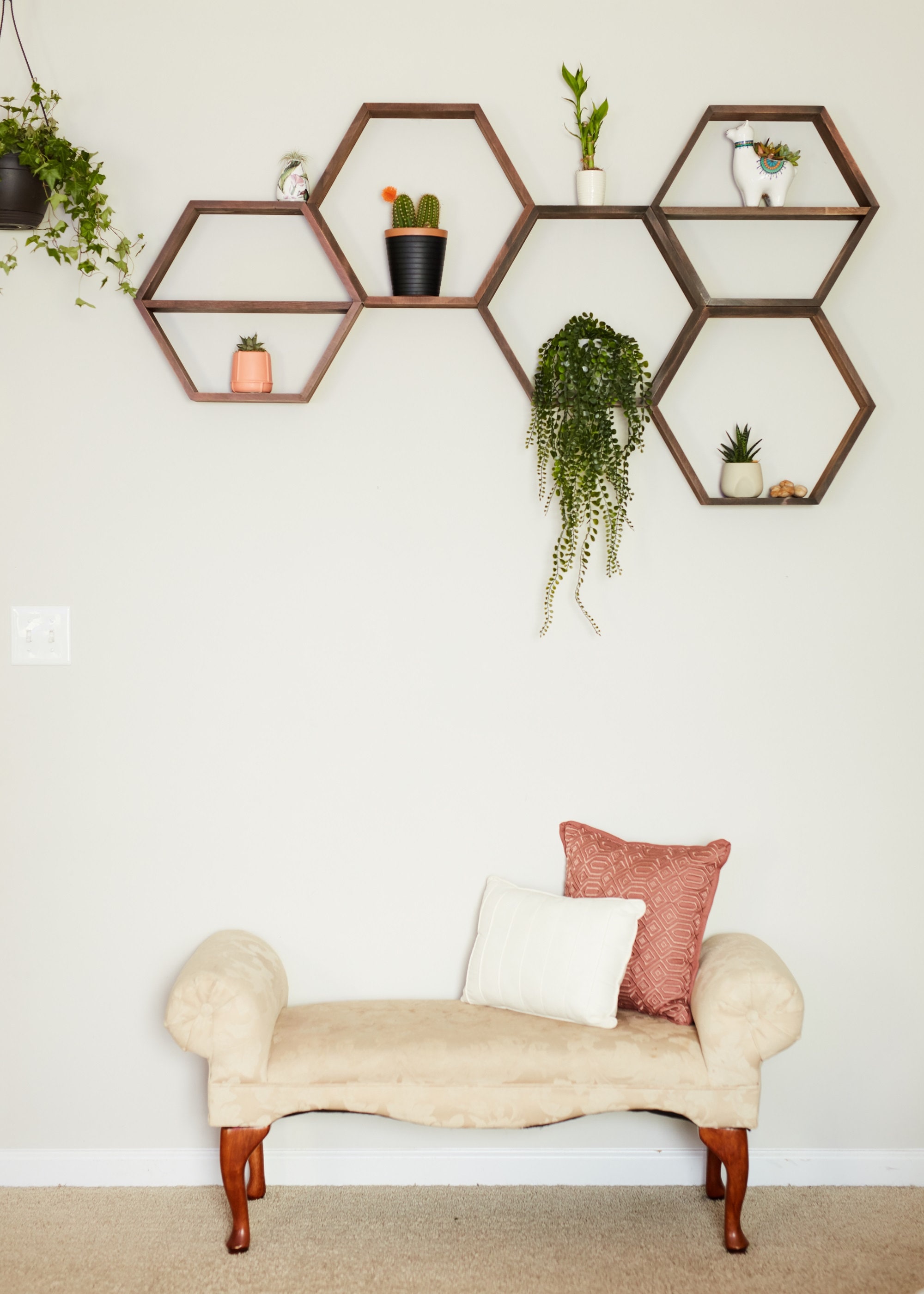 How To Decorate Honeycomb Shelves - Katie's Bliss