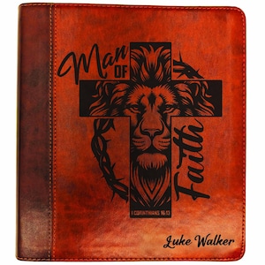 Personalized ESV Journaling Study Bible | English Standard Version | Custom Engraved Name | Wide Margin Study Bible | Christian Gift