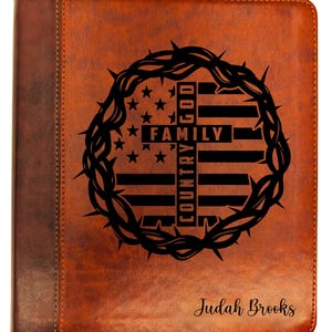 Personalized ESV Journaling Study Bible | English Standard Version | Custom Engraved Name | Wide Margin Study Bible | Christian Gift