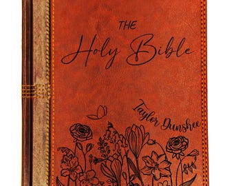 Personalized NASB Journaling Bible | New American Standard 1995 | Custom Engraved Name | Wide Margin Study Bible | Christian Gift Men Women