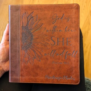 Biblia de estudio ESV personalizada para diario / Nombre grabado personalizado / Biblia con margen ancho para notas / Regalo cristiano para hombres y mujeres / Biblia de estudio