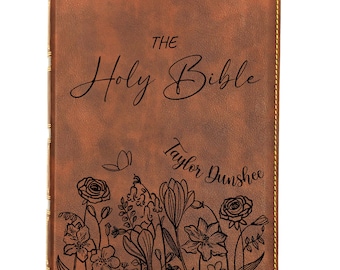 Personalized NKJV Wide Margin Bible | New King James Version | Custom Engraved Name | Single-Column Reference Bible | Christian Gift