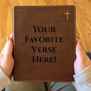Personalized NIV Journaling Bible | New International Version | Custom Engraved Name | Easy-to-read Study Bible | Custom Verse