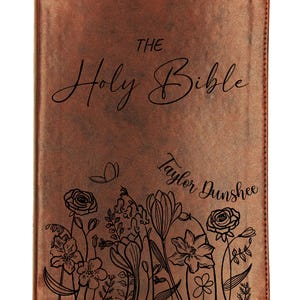 Personalized ESV Wide Margin Bible | Custom Engraved Name | English Standard Version | Journaling Reference Bible | Christian Gift