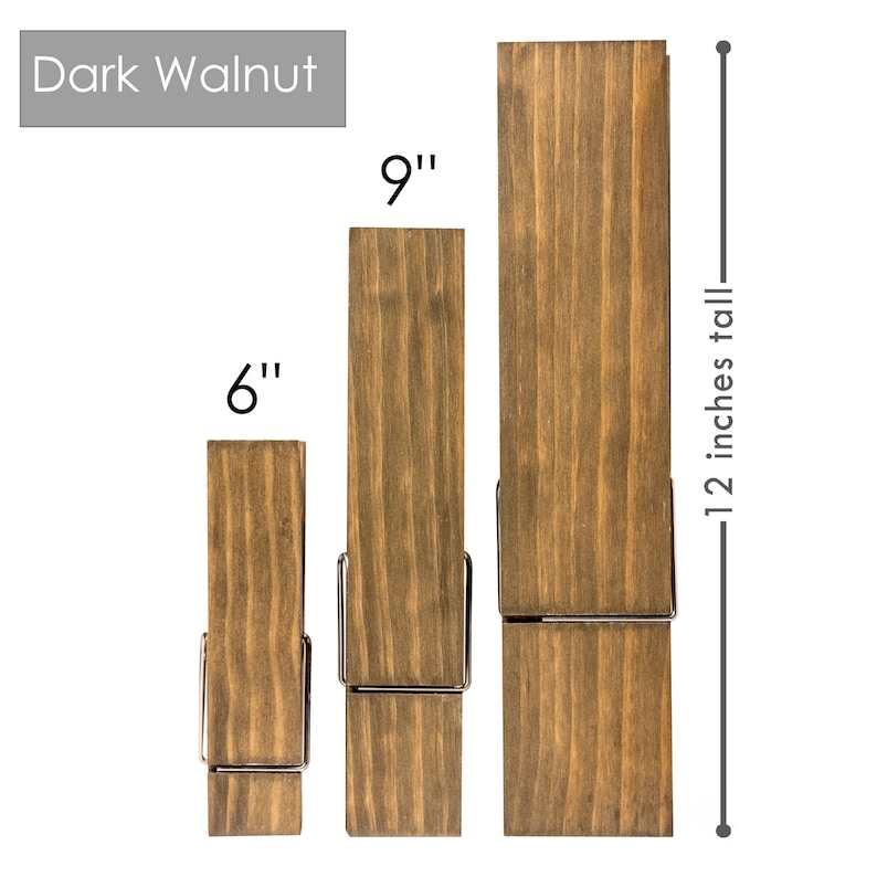 Toallero de baño con pinzas de ropa gigantes, pinzas de 15 y 23 cm, decoración rústica, decoración de baño, decoración de lavadero, decoración de pared de baño imagen 6