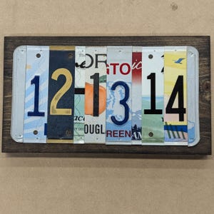 Plaque d&#39;immatriculation personnalisée en étain pour le 10e anniversaire - Plaque d&#39;immatriculation personnalisée avec date d&#39;anniversaire - Cadeaux d&#39;anniversaire uniques pour hommes et couples