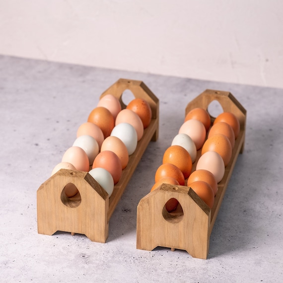Farmhouse Stackable Wood Egg Holder l Egg Storage l Fresh Egg Storage l Wooden Egg Holder l Wooden Egg Rack l Wood Egg Carton l Egg Tray