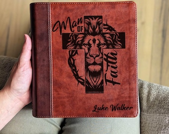 Personalisierte ESV Journaling Studienbibel | Englische Standard Version | Individuell gravierter Name | Breiter Rand Studienbibel | Christliches Geschenk