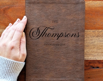 Personalized NLT Large Print Thinline Reference Bible – Filament Enabled | Custom Engraved Name | Family Name Center