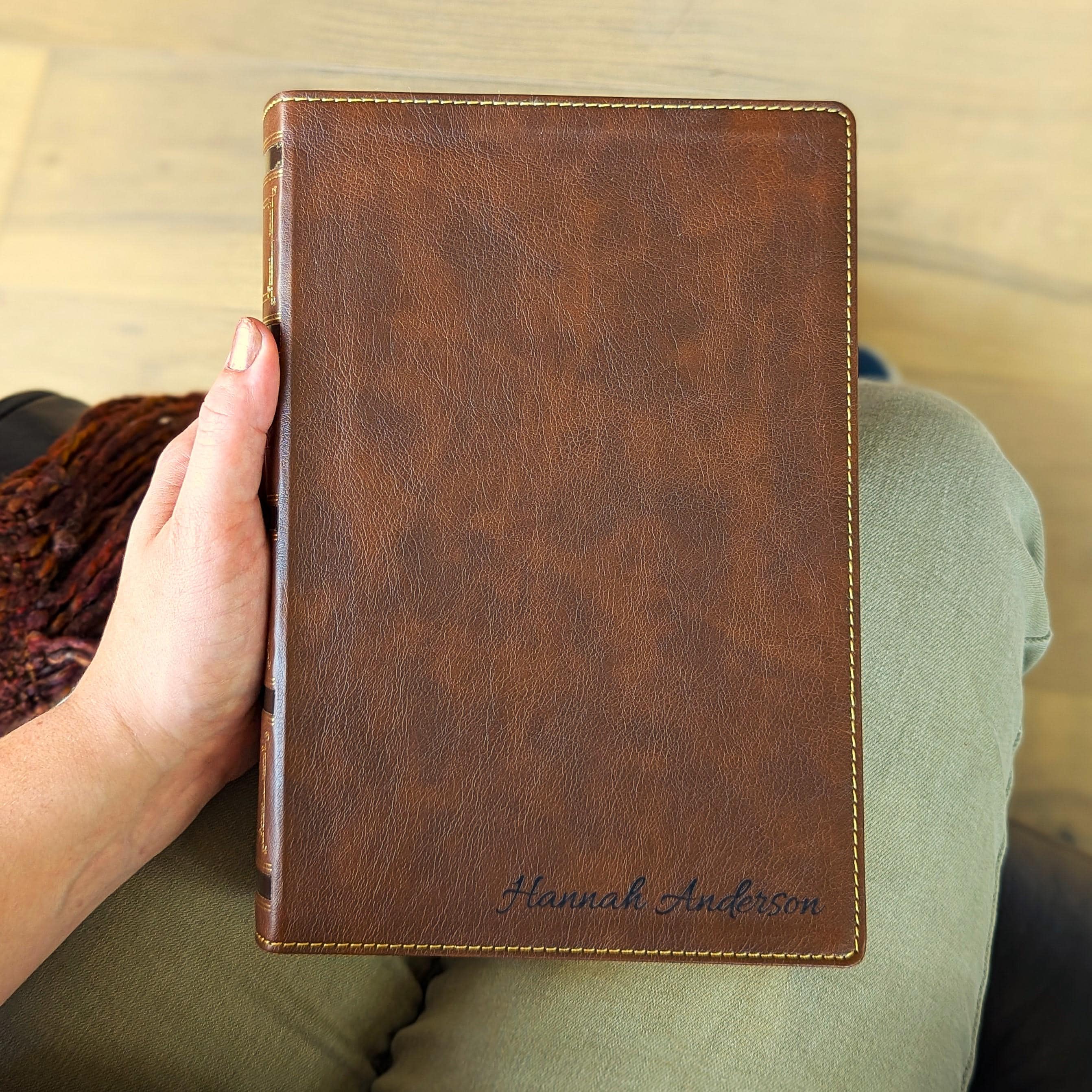Personalized NKJV Wide Margin Bible | New King James Version | Custom Engraved Name | Single-Column Reference Bible | Christian Gift