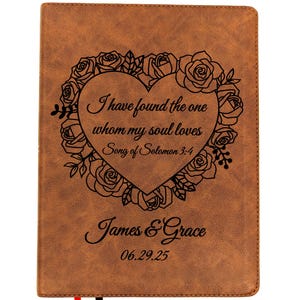 Personalized KJV Wide Margin Bible | King James Version | Custom Engraved Name | Single-Column Journaling Bible | Wedding Bible