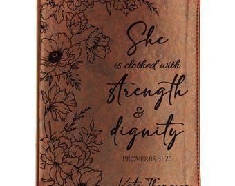 Personalized ESV Wide Margin Bible | Custom Engraved Name | English Standard Version | Journaling Reference Bible | Peony Gift