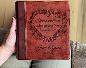 Personalisierte ESV Journaling Studienbibel | Englische Standard Version | Breiter Rand Studienbibel | Hochzeitsbibel und Heiratsgeschenk