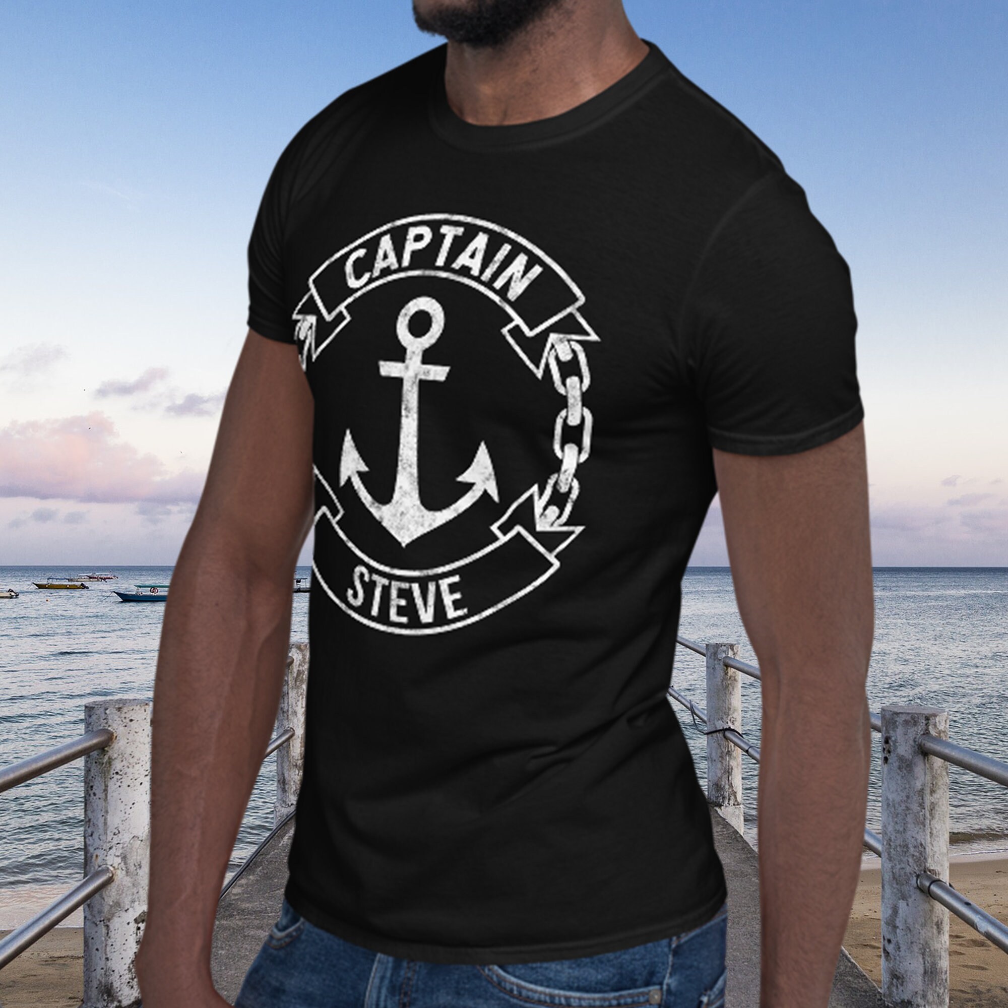 Personalized boat captain gift Captain Shirt Captain Etsy