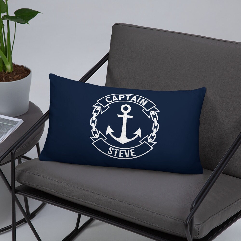 Personalized Boat Captain Gift Boat Pillow Personalize Etsy