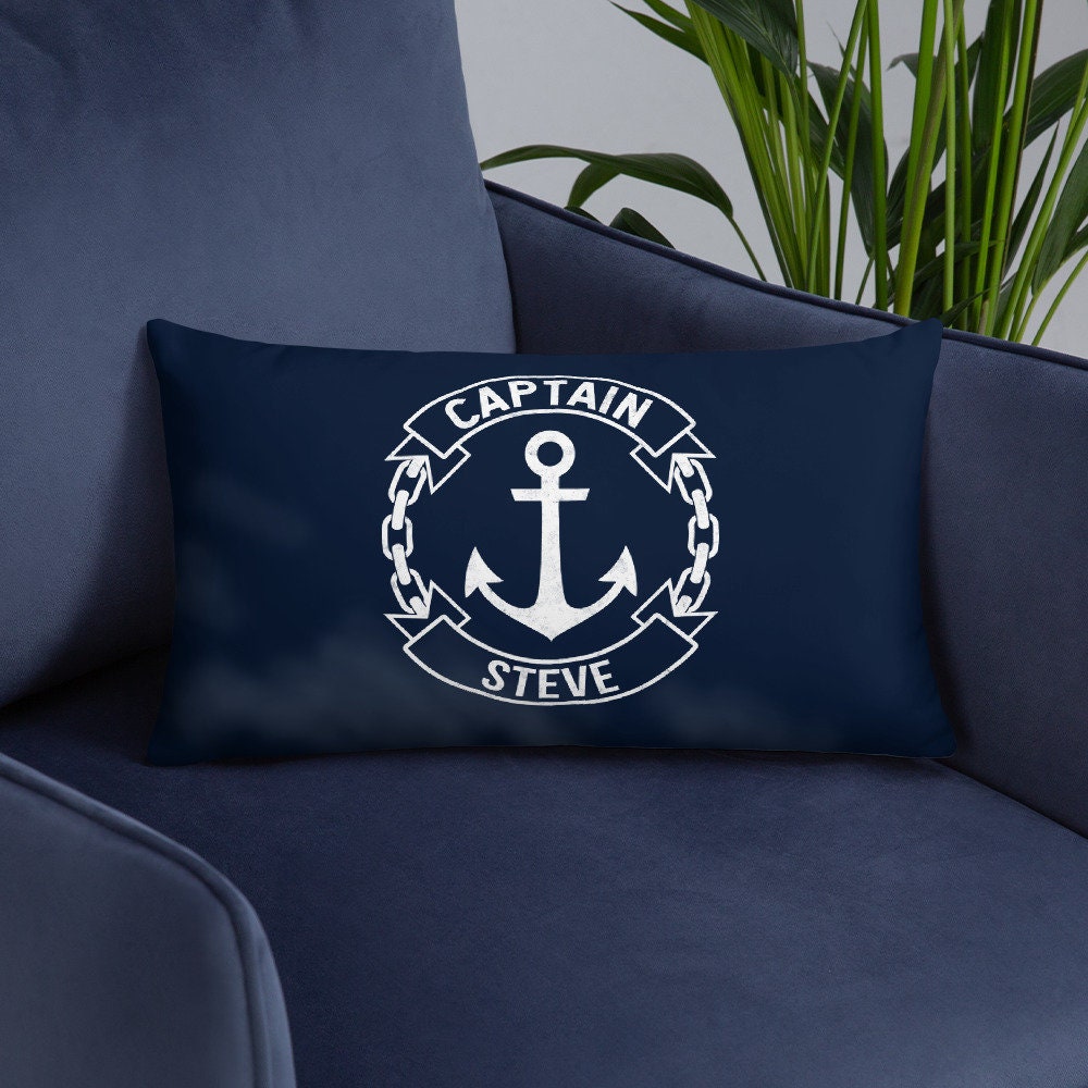Personalized Boat Captain Gift Boat Pillow Personalize Etsy