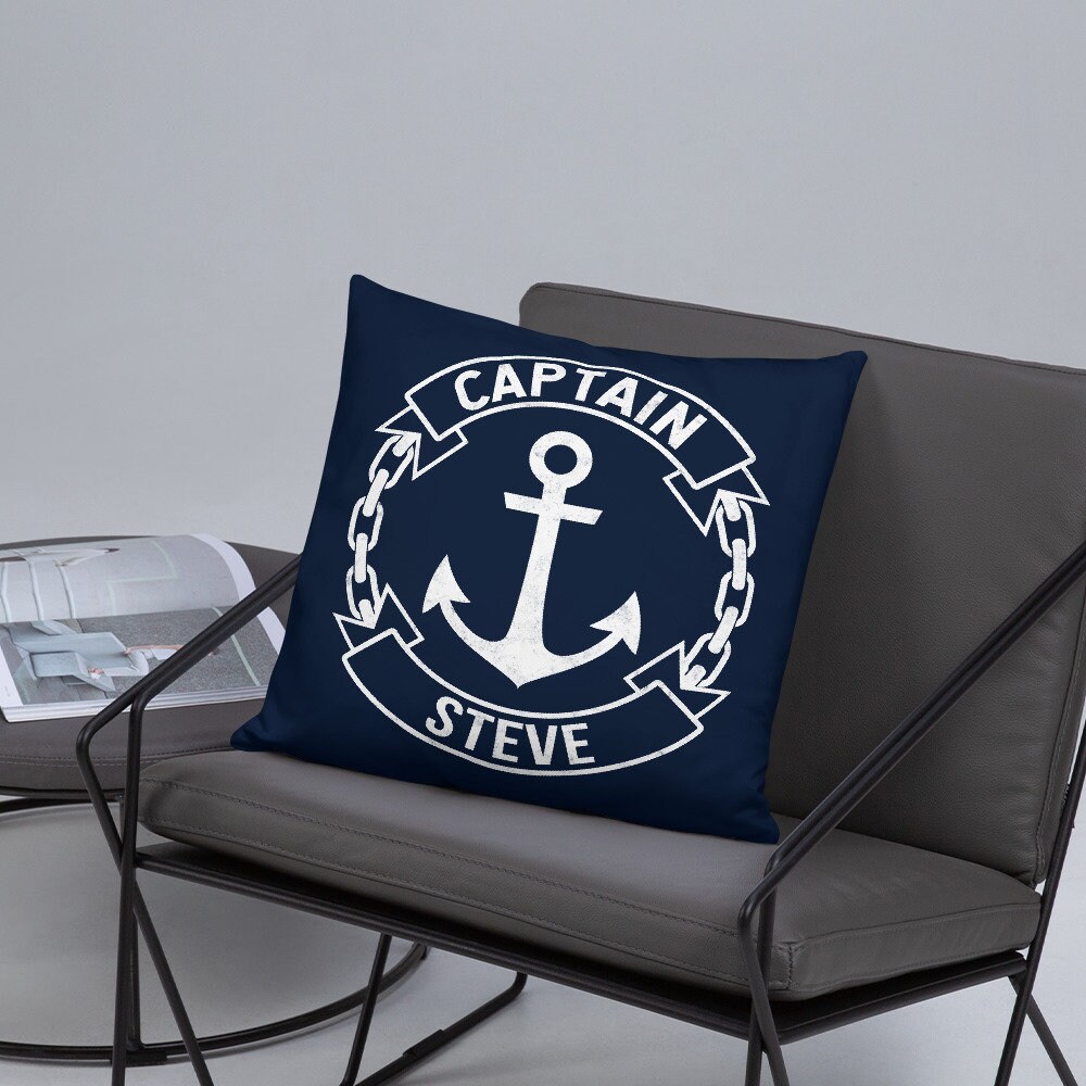 Personalized Boat Captain Gift Boat Pillow Personalize Etsy