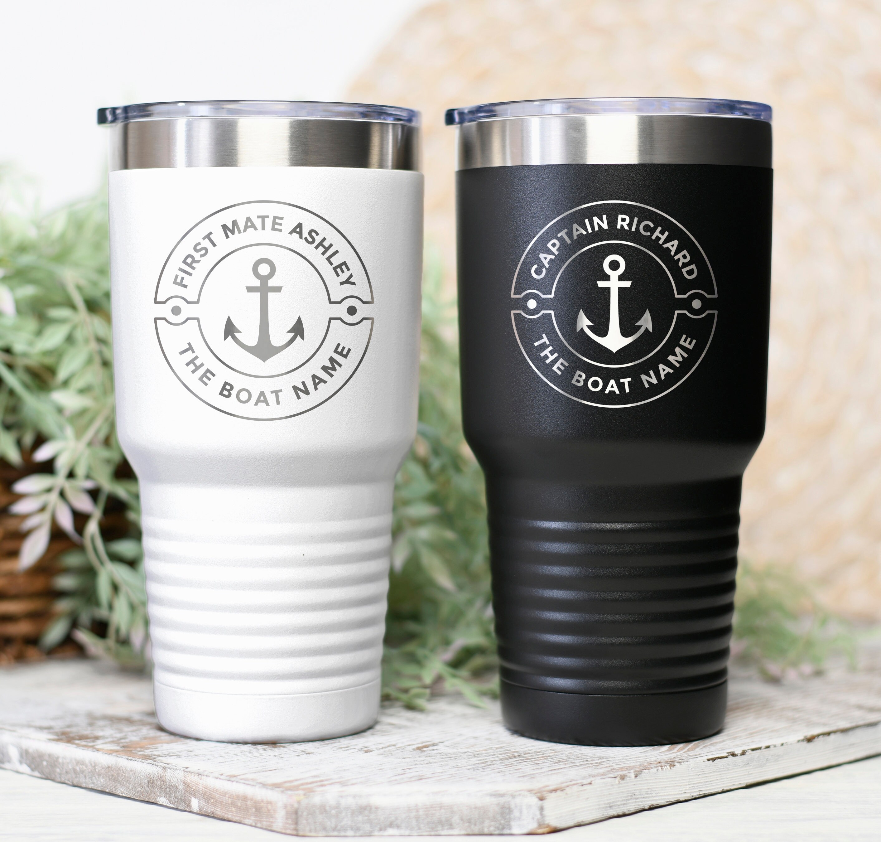 Personalized boat captain tumbler Boat gift Boat accessories Etsy