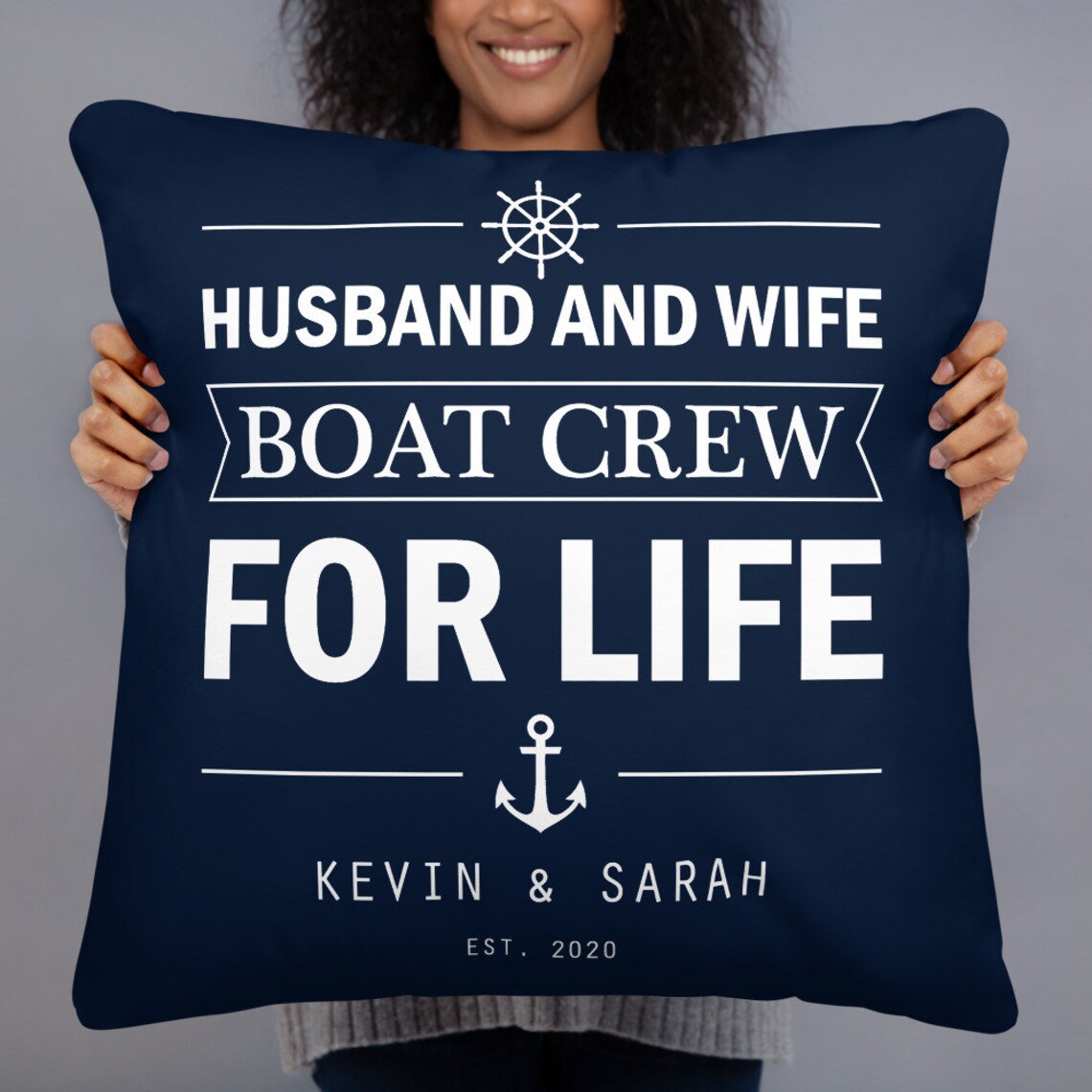 PERSONALIZED Boat pillow custom boat gift nautical wedding Etsy