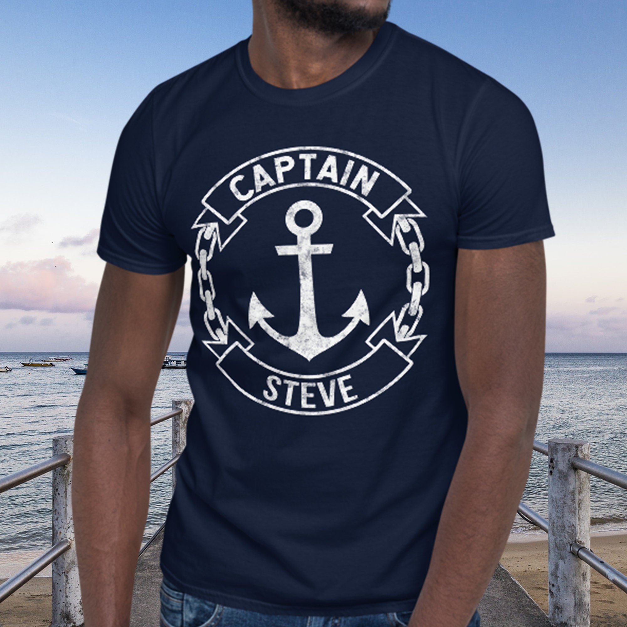 Personalized boat captain gift Captain Shirt Captain | Etsy