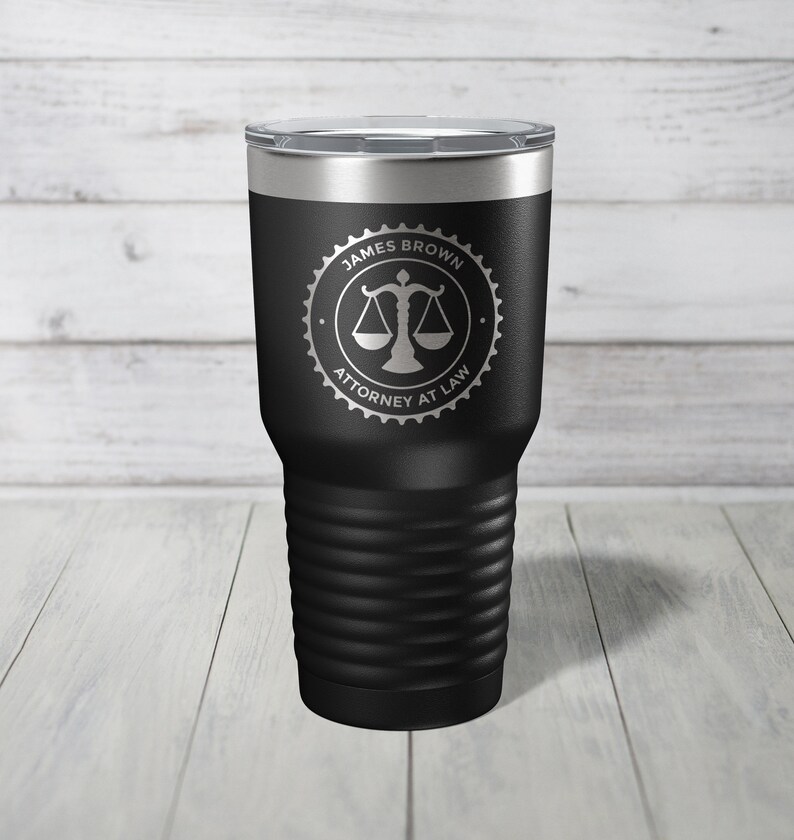 Personalized attorney at law tumbler Lawyer gift for man Etsy