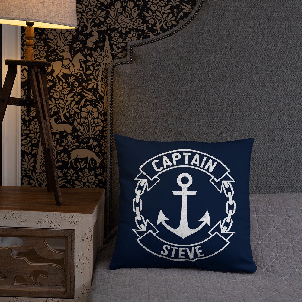 Personalized Boat Captain Gift Boat Pillow Personalize Etsy