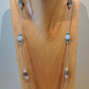 Blue Lace Agate and Labradorite necklace image 3