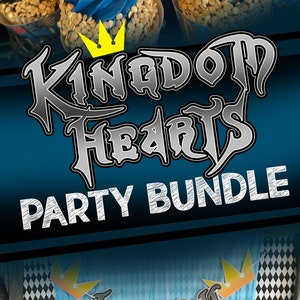 Banner grande personalizado para fiesta de Kingdom Hearts para imprimir