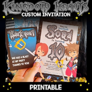 Kingdom Hearts Invitation Baby Shower Birthday Party Gender Reveal