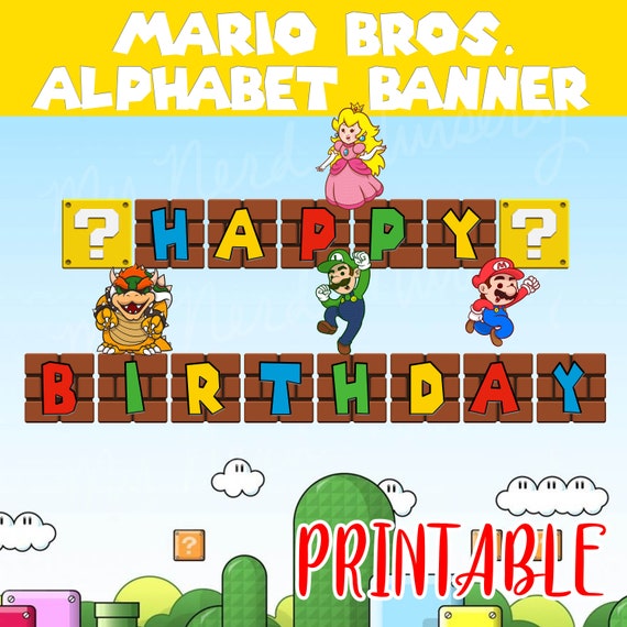 Mario Bros Imprimable Fête anniversaire baby shower genre révéler  anniversaire -  Canada