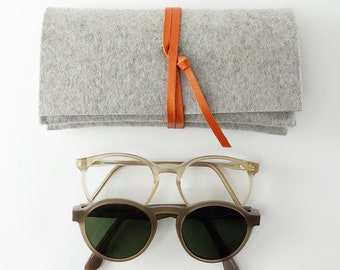 Custodia per occhiali minimalista per occhiali in feltro di pura