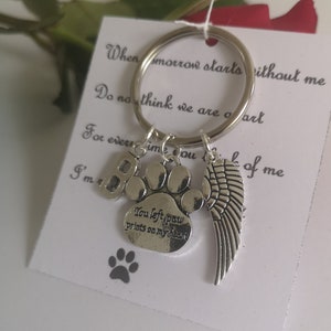 Pet Loss Memorial, Bereavement, Grief, Keyring, Keyfob, Keychain Keepsake, Gift, Personalised, Initial, Keepsake,  Dog,  Cat
