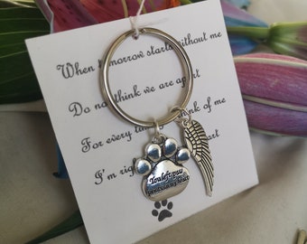 Pet Loss Memorial, Bereavement, Grief, Keyring, Keyfob, Keychain Keepsake, Gift