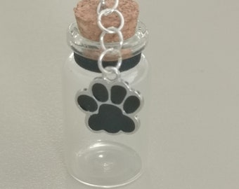 Pet Loss Memorial Urn, Ashes Keyring, Keepsake Jewellery, Personalised Letter Charm
