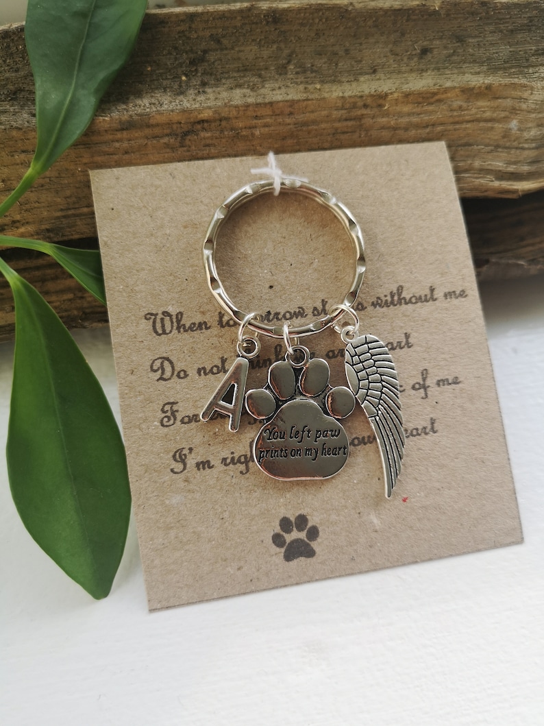 Pet Loss Memorial Bereavement Grief Keyring, Keyfob, Keychain Keepsake Gift image 1