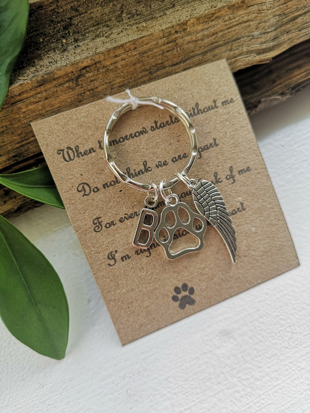 Pet Loss Memorial Bereavement Grief Keyring Keyfob, Keychain Keepsake ...