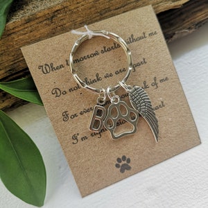 Pet Loss Memorial, Bereavement, Grief, Keyring, Keyfob, Keychain Keepsake, Gift