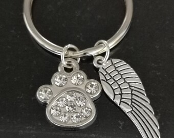 Pet Loss Memorial, Bereavement, Grief, Keyring, Keyfob, Keychain Keepsake, Gift
