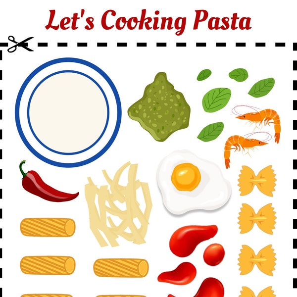 Pasta game cut out, 10 clipart, pasta jpeg graphics, pasta ingredients clipart, food clip art, digital images