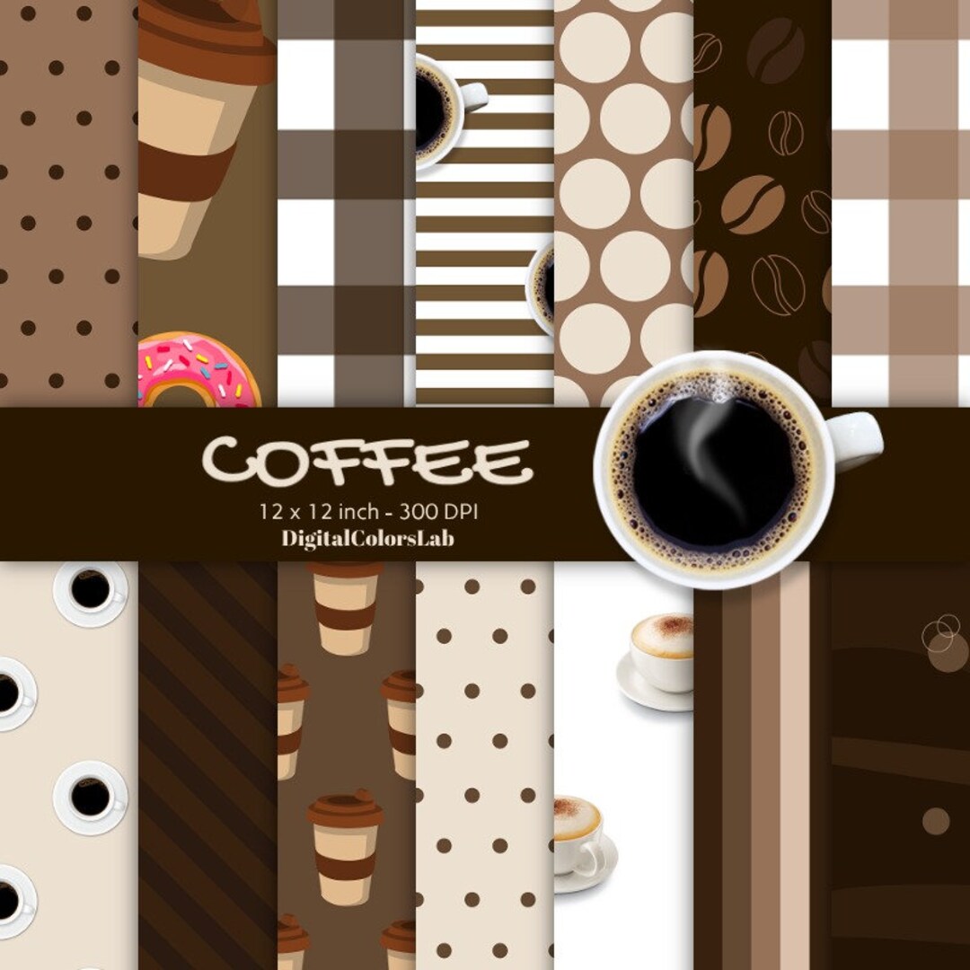 COFFEE BACKGROUND, Decor, Digital Paper, Food Backdrops, Food ...
