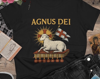 Agnus Dei - Lam Gods - Dames T-shirt - T-shirt vrouwelijke christelijke Jezus