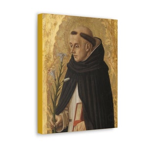 Saint Dominic by Carlo Crivelli - Print on Canvas - Religious Wall Art - Dominican - OP - St Dominic - Catholic Canvas - Holy Art